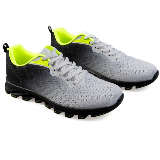 0263-5 Grey/Black/Green Мъжки маратонки