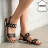 1106-1 Black Дамски сандали от естествена кожа