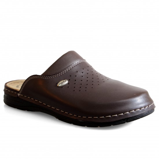 154126-1 Brown Мъжки чехли