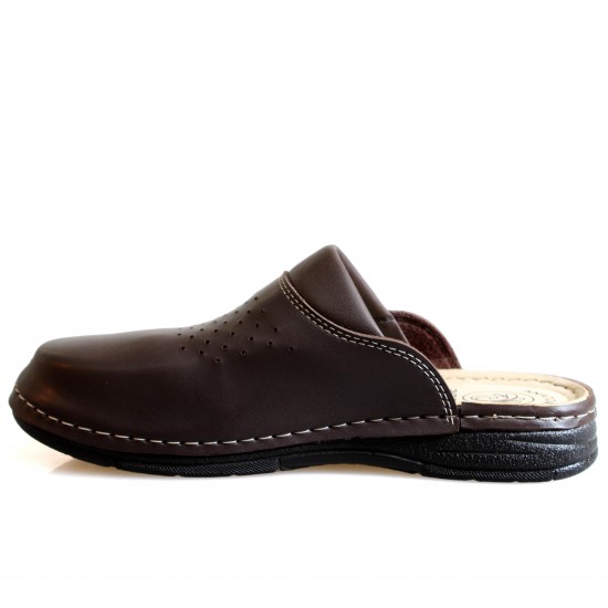 154126-1 Brown Мъжки чехли