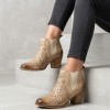 16W116 Beige Дамски летни боти
