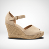 2236 Beige Дамски сандали на платформа