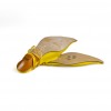 288-0402 Yellow Елегантни дамски чехли от естествена кожа