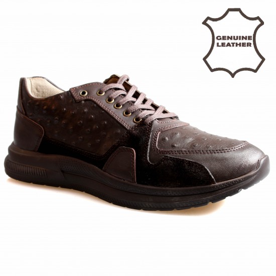 5023 Brown Мъжки обувки от естествена кожа