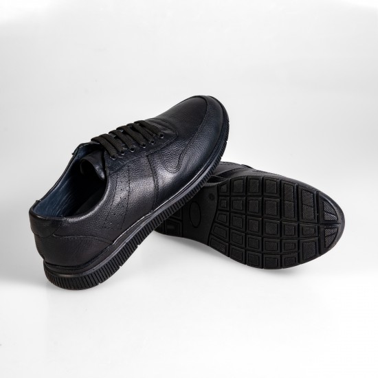 621055 Black Мъжки обувки от естествена кожа