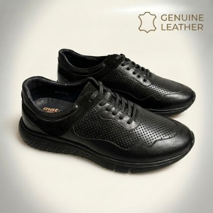 651010 Black Мъжки обувки от естествена кожа