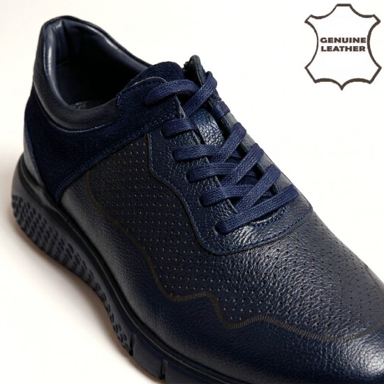 651010 Navy Мъжки обувки от естествена кожа
