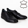 651015 Black Мъжки обувки от естествена кожа