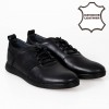 651016 Black Мъжки обувки от естествена кожа