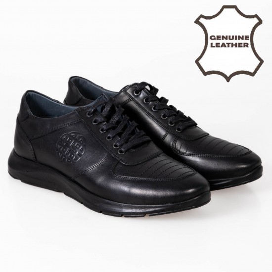651031 Black Мъжки обувки от естествена кожа