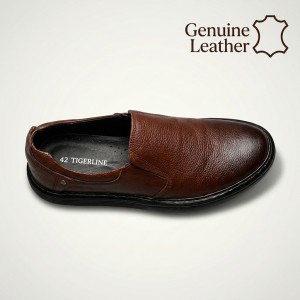 656017 Brown Мъжки обувки от естествена кожа