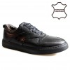 673003 Black Мъжки обувки от естествена кожа