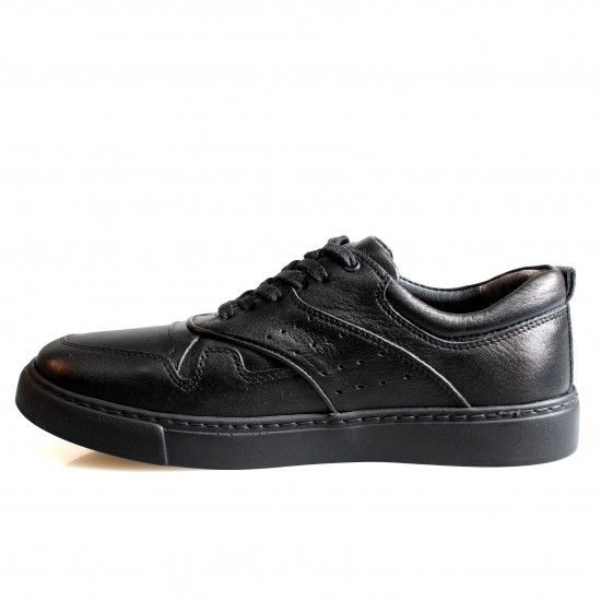 673003 Black Мъжки обувки от естествена кожа