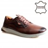 673005 Brown Мъжки обувки от естествена кожа