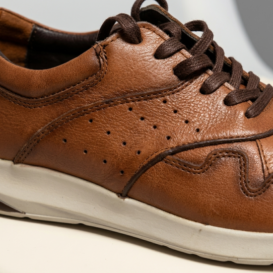 673006 Brown Мъжки обувки от естествена кожа