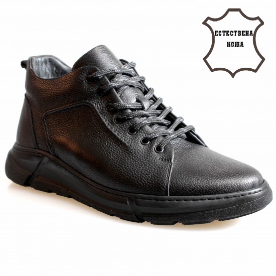 706002 Black Мъжки обувки от естествена кожа
