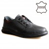 707008 Black Мъжки обувки от естествена кожа