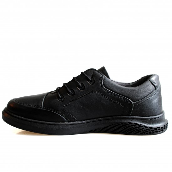 707008 Black Мъжки обувки от естествена кожа