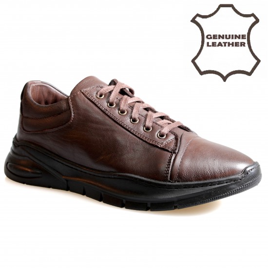 745004 Brown Мъжки обувки от естествена кожа