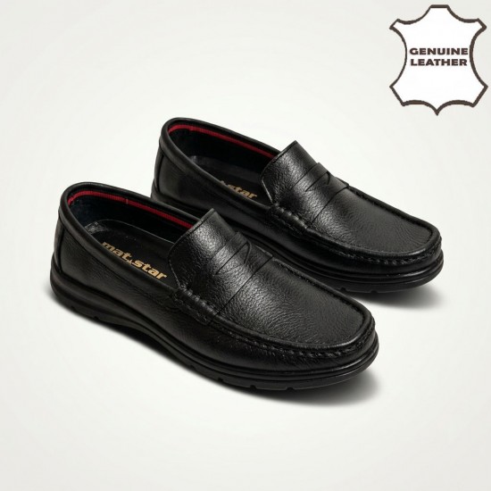 757005 Black Мъжки обувки от естествена кожа