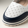 8809 White/Navy Дамски летни обувки