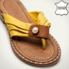 992 Yellow Дамски чехли от естествена кожа