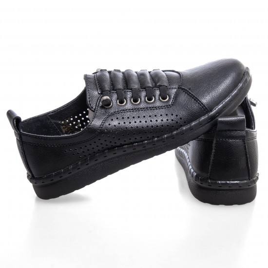 A2055-1 Black Дамски обувки от естествена кожа