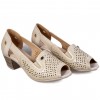 A2061-3 Beige Дамски летни обувки на токчета