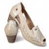A2061-3 Beige Дамски летни обувки на токчета