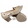 A2061-3 Beige Дамски летни обувки на токчета
