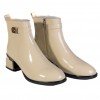 F5186-2 Beige Дамски боти на токчета