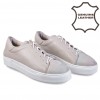 G-22 Beige Дамски кецове от естествена кожа