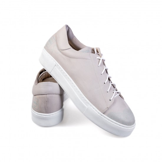 G-22 Beige Дамски кецове от естествена кожа