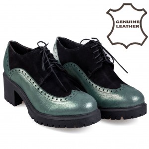 G-4 Green/Black Дамски обувки от естествена кожа