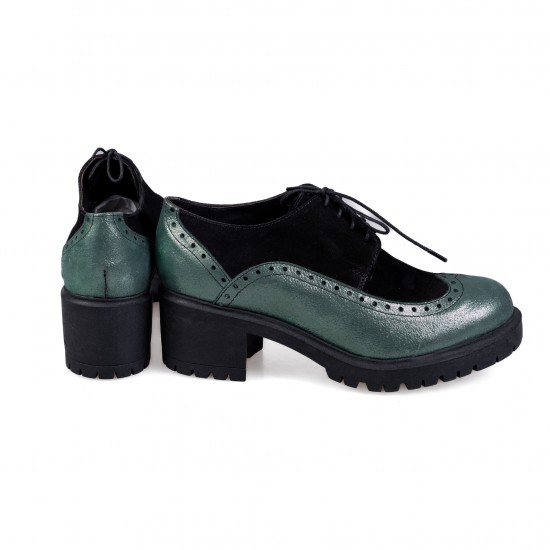 G-4 Green/Black Дамски обувки от естествена кожа