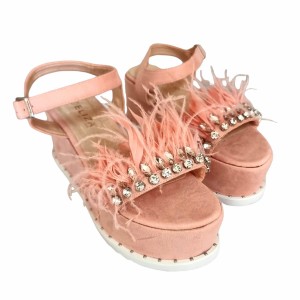 HS-80 Pink Дамски сандали на платформа