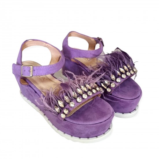 HS-80 Purple Дамски сандали на платформа