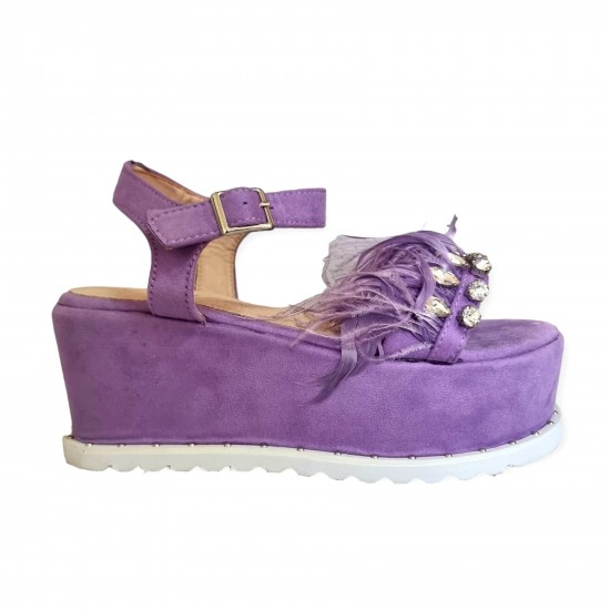 HS-80 Purple Дамски сандали на платформа