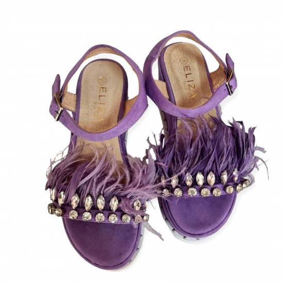 HS-80 Purple Дамски сандали на платформа