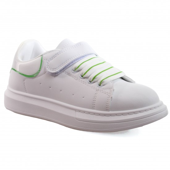 JK-613-18 White/Green Детски маратонки