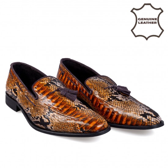 M-91 Black/Brown Мъжки официални обувки от естествена кожа