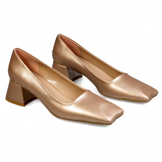M09025 Beige Дамски обувки на токчета