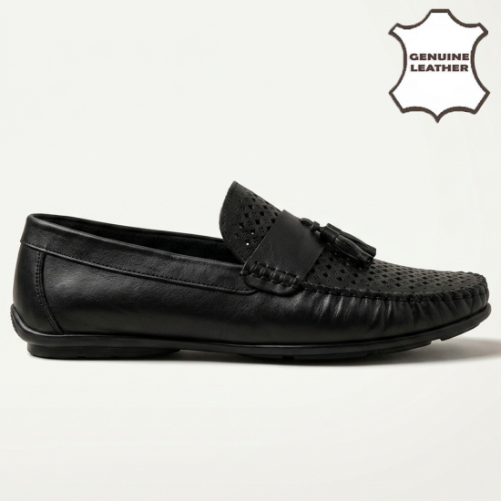 MK225 Black Мъжки обувки от естествена кожа