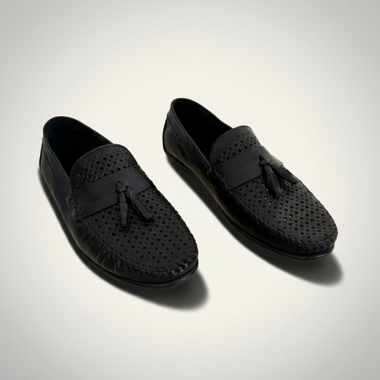 MK225 Black Мъжки обувки от естествена кожа