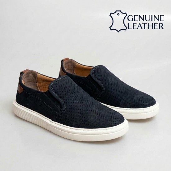 MK301 Navy Мъжки обувки от естествена кожа