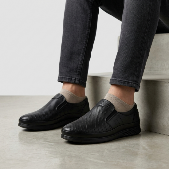 MK5457-1 Black Мъжки обувки от естествена кожа