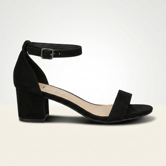 N160-1 Black Дамски сандали на токчета