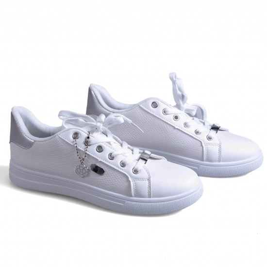 OX-2039-5 White/Silver Дамски кецове