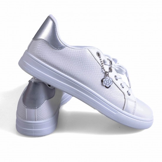 OX-2039-5 White/Silver Дамски кецове