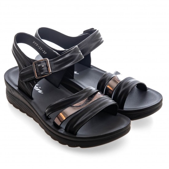 PU-777-37 Black Дамски сандали